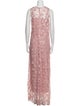 ROTATE Birger Christensen Lace Pattern Long Dress