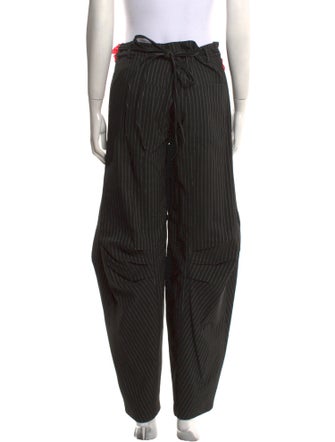 ROTATE Birger Christensen Striped Wide Leg Pants