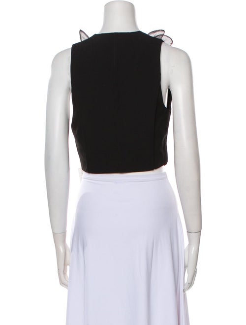 ROTATE Birger Christensen V-Neck Sleeveless Crop Top