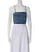 ROTATE Birger Christensen Square Neckline Sleeveless Crop Top