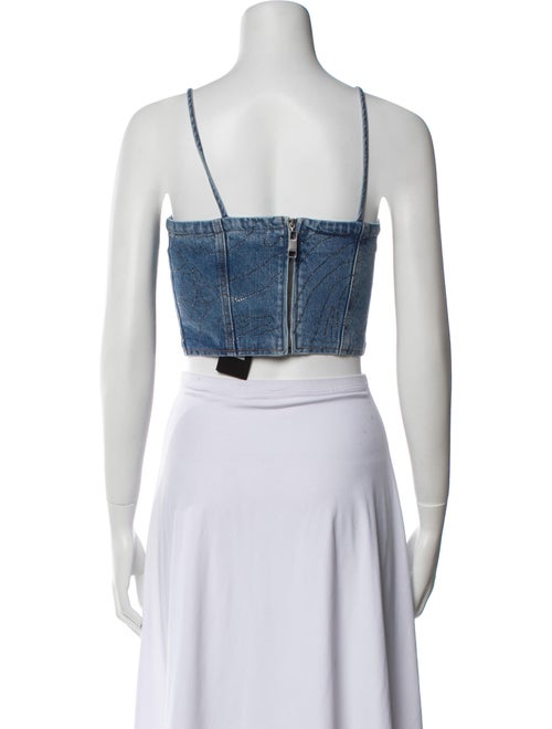 ROTATE Birger Christensen Square Neckline Sleeveless Crop Top