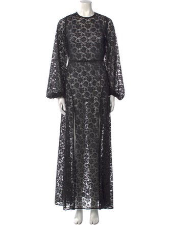 ROTATE Birger Christensen Lace Pattern Long Dress