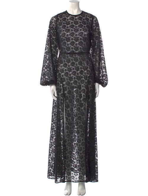 ROTATE Birger Christensen Lace Pattern Long Dress