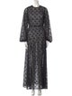 ROTATE Birger Christensen Lace Pattern Long Dress