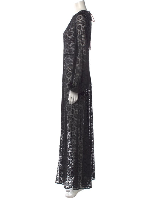 ROTATE Birger Christensen Lace Pattern Long Dress
