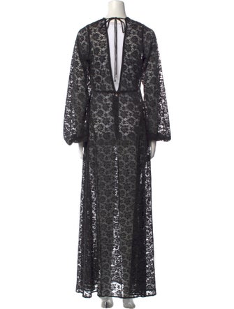 ROTATE Birger Christensen Lace Pattern Long Dress