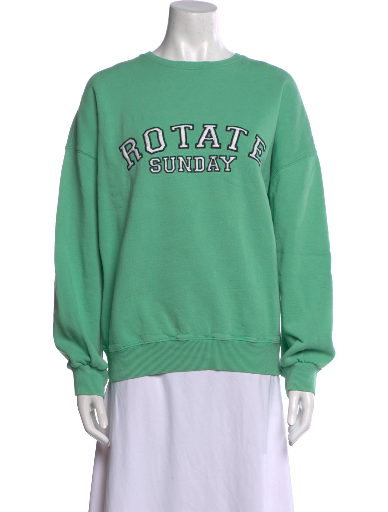 ROTATE Birger Christensen Graphic Print Crew Neck Sweatshirt