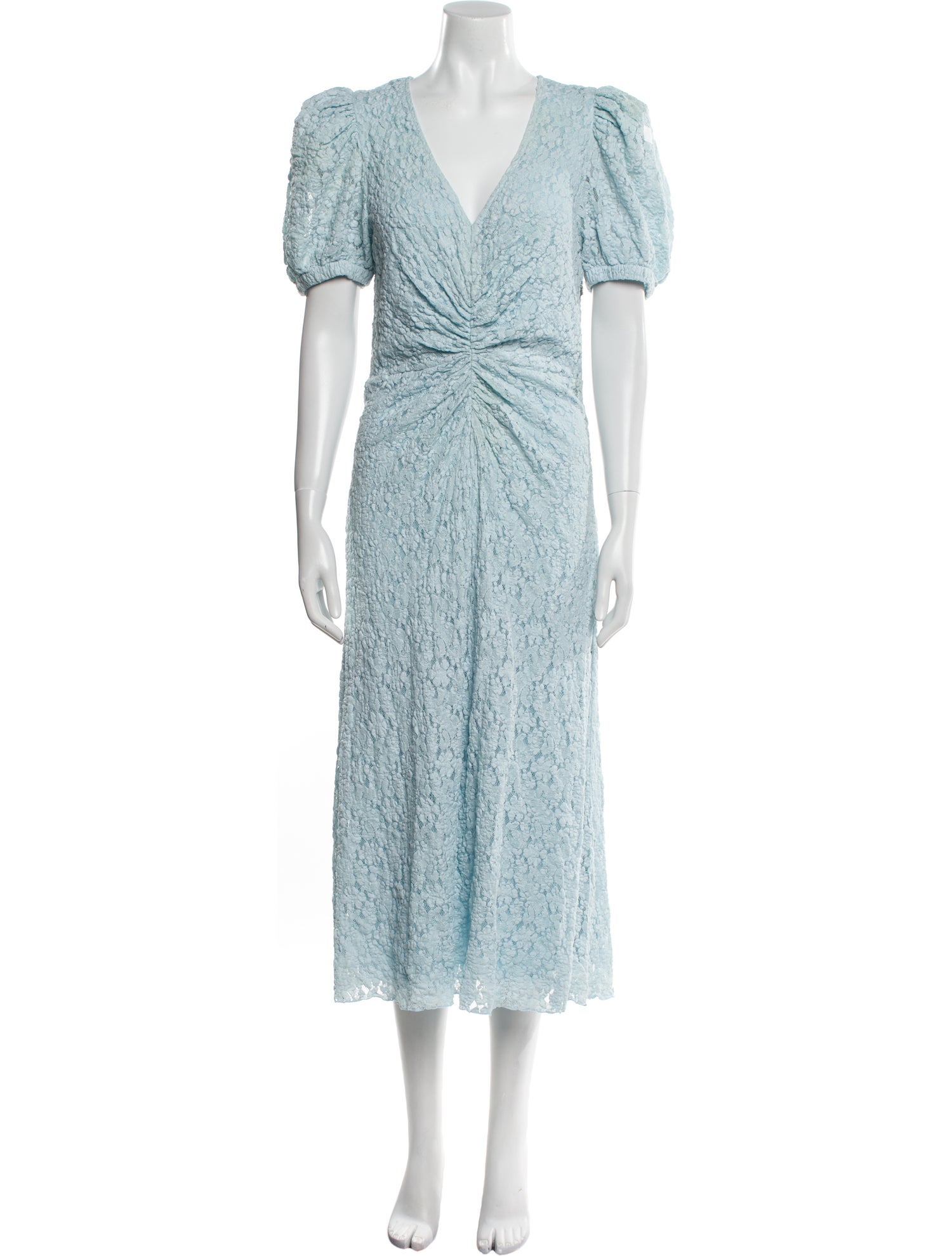 ROTATE Birger Christensen V-Neck Midi Length Dress