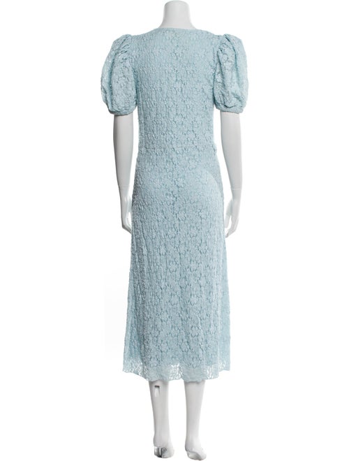 ROTATE Birger Christensen V-Neck Midi Length Dress