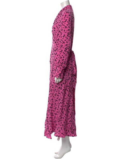 ROTATE Birger Christensen Floral Print Long Dress