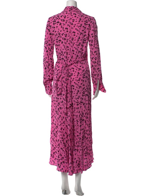 ROTATE Birger Christensen Floral Print Long Dress