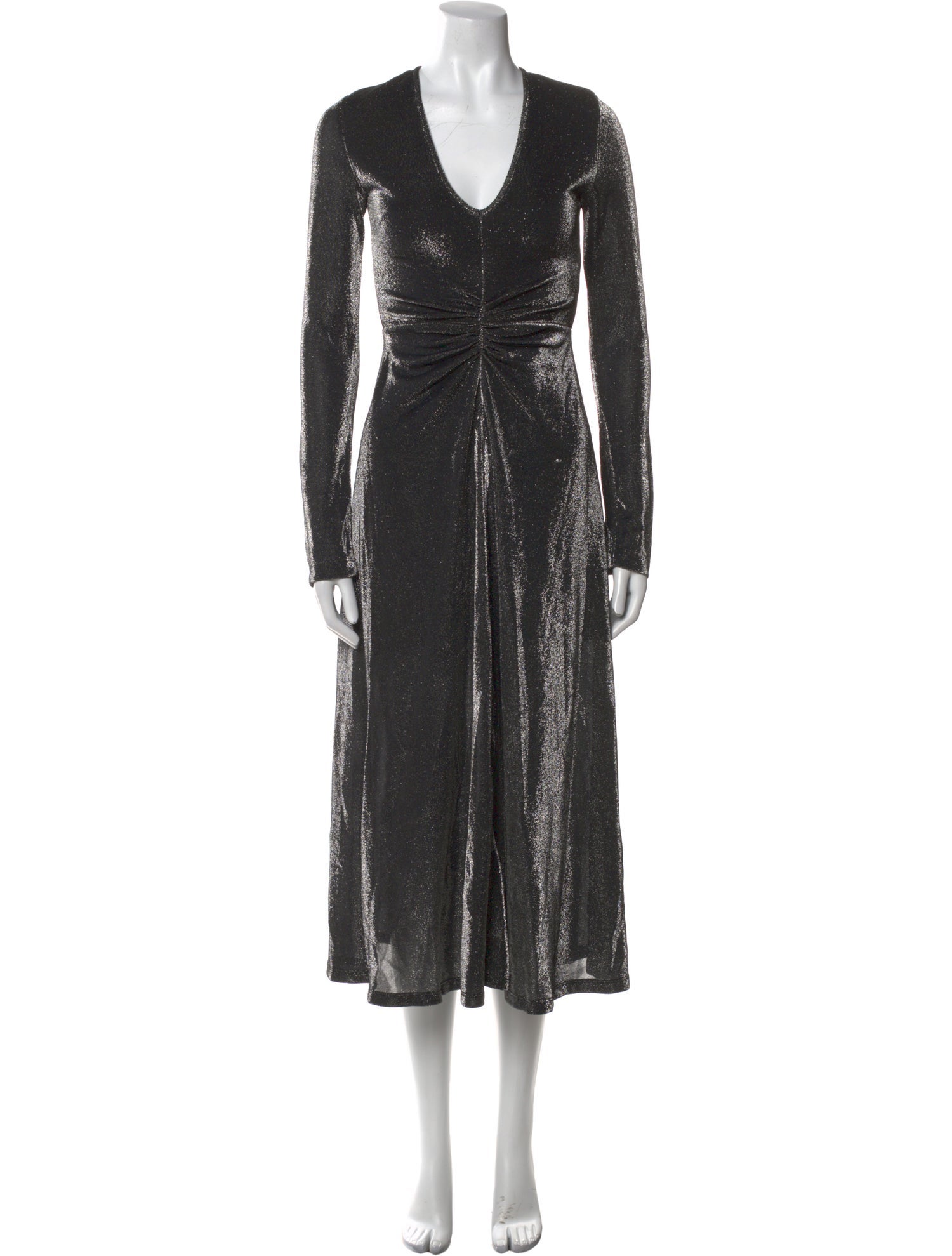 ROTATE Birger Christensen V-Neck Long Dress