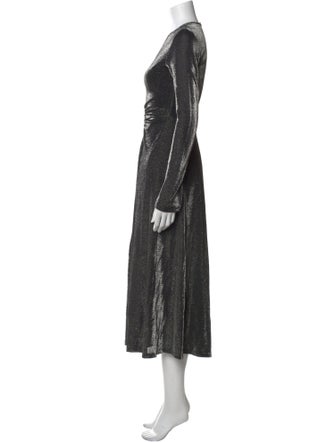 ROTATE Birger Christensen V-Neck Long Dress