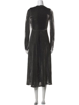 ROTATE Birger Christensen V-Neck Long Dress