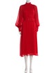ROTATE Birger Christensen Mock Neck Midi Length Dress
