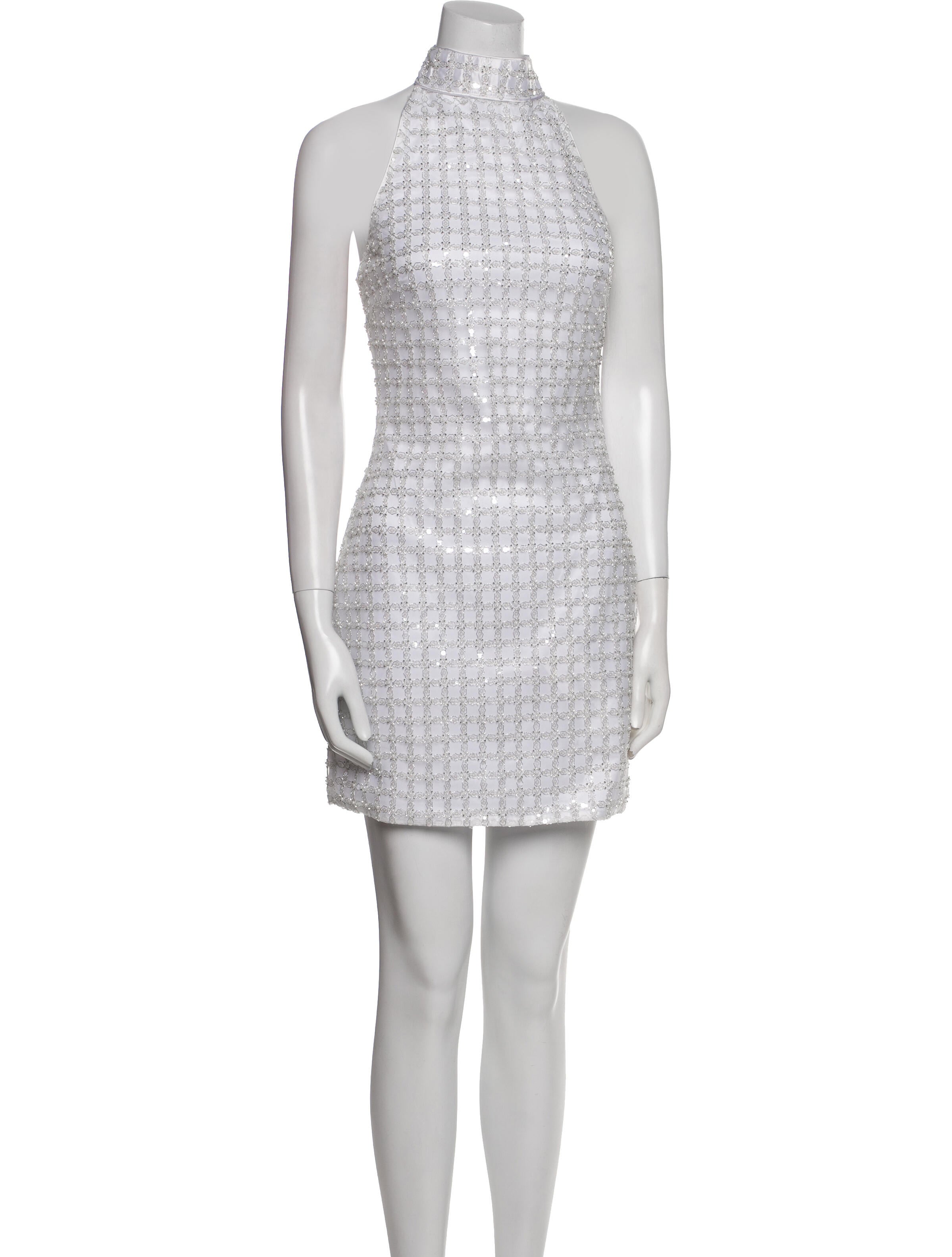ROTATE Birger Christensen Mock Neck Mini Dress