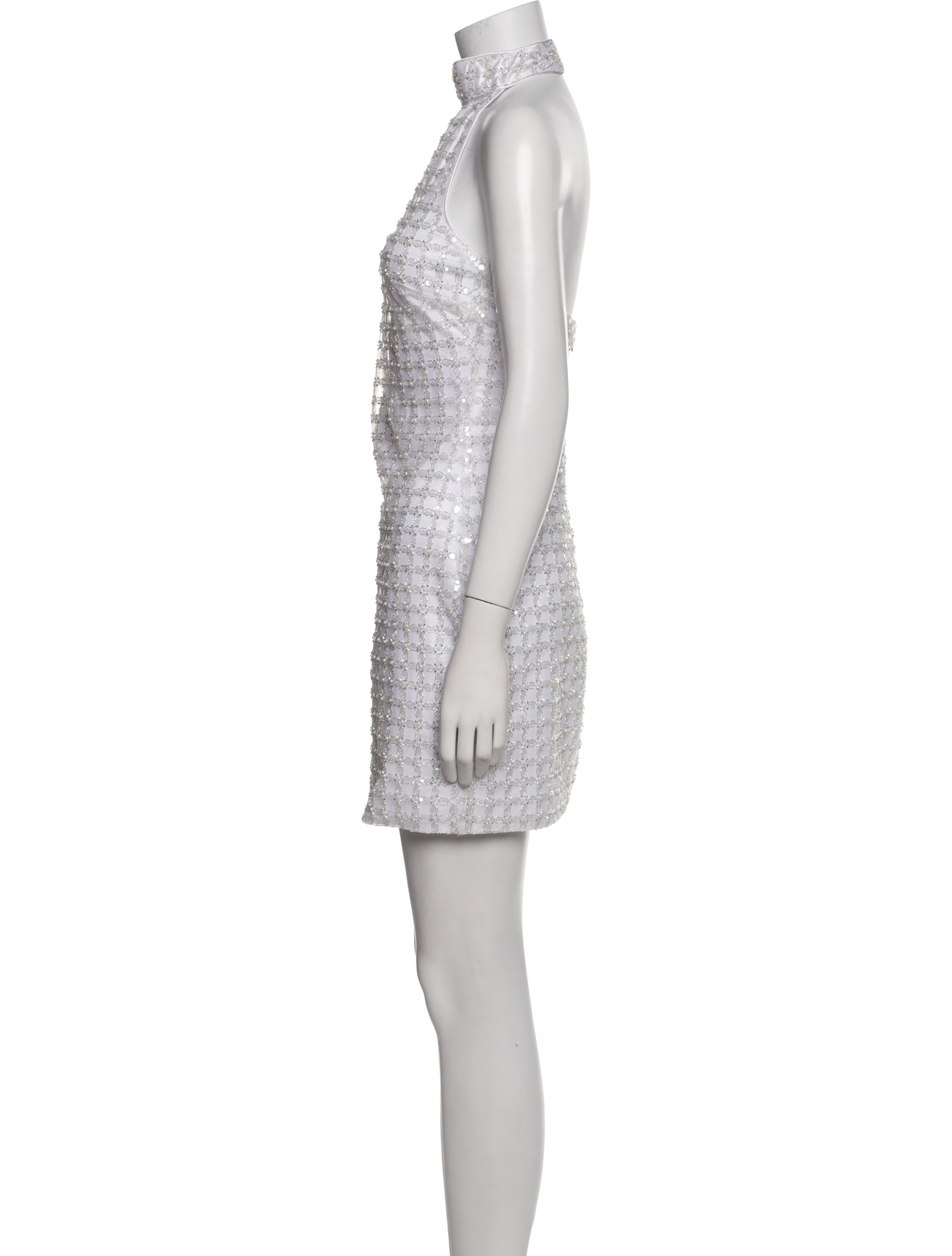 ROTATE Birger Christensen Mock Neck Mini Dress