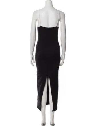 ROTATE Birger Christensen Square Neckline Long Dress