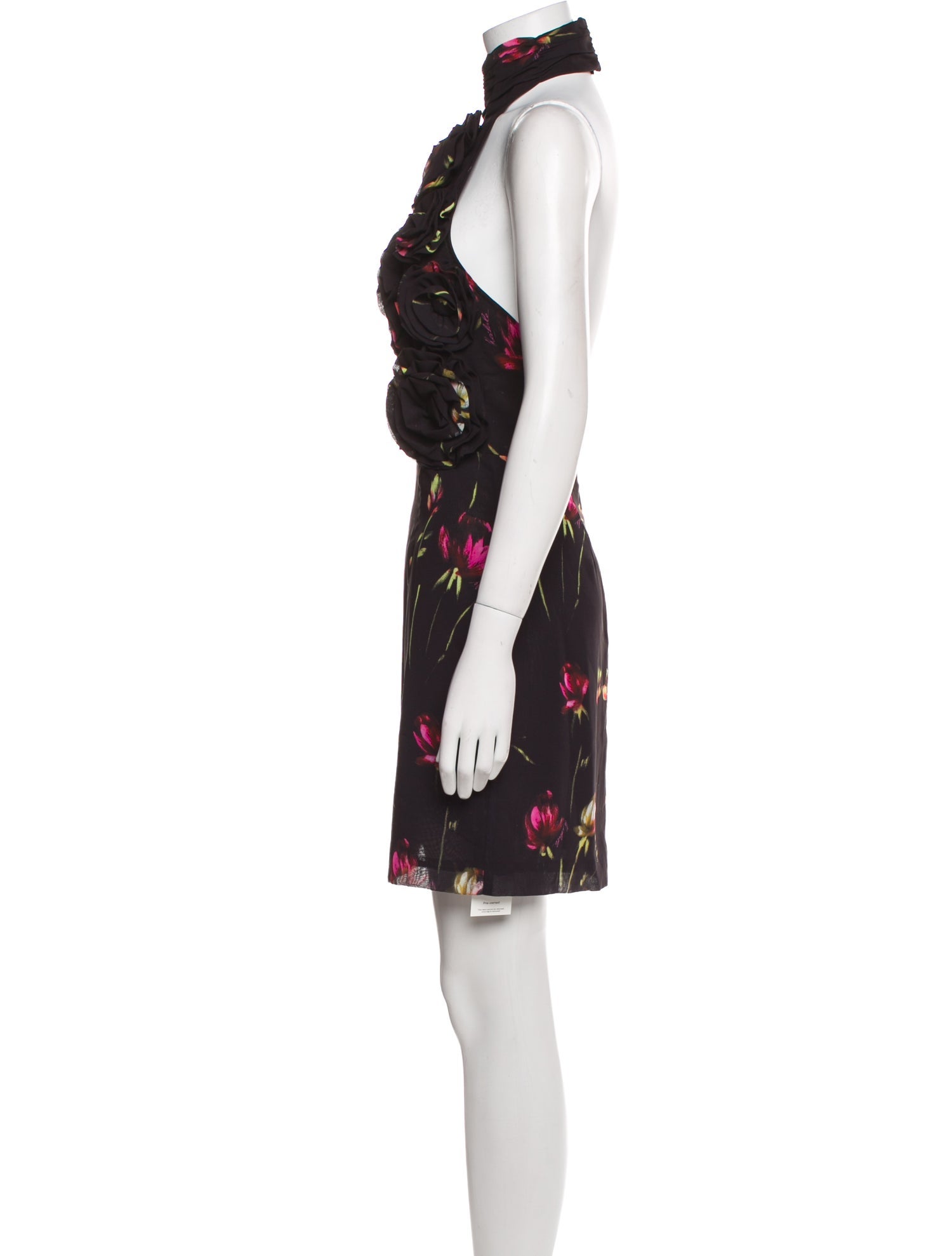 ROTATE Birger Christensen Floral Print Knee-Length Dress