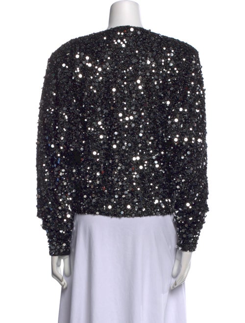 ROTATE Birger Christensen Patterned V-Neck Blouse