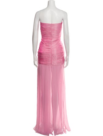 ROTATE Birger Christensen Strapless Long Dress