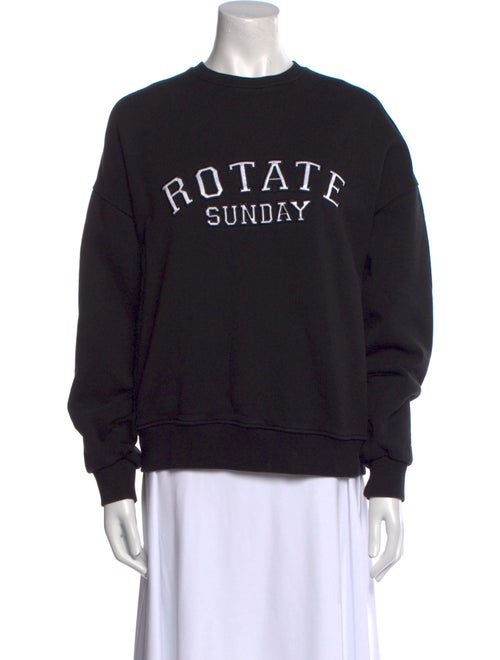 ROTATE Birger Christensen Graphic Print Crew Neck Sweater