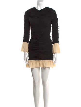 ROTATE Birger Christensen Crew Neck Mini Dress