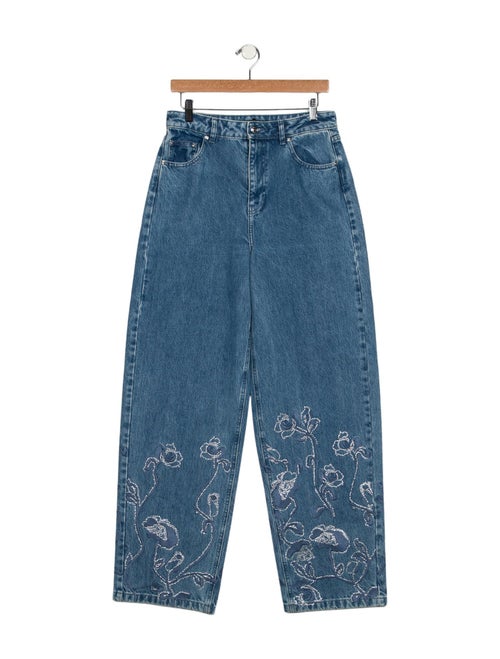 ROTATE Birger Christensen High-Rise Wide Leg Jeans