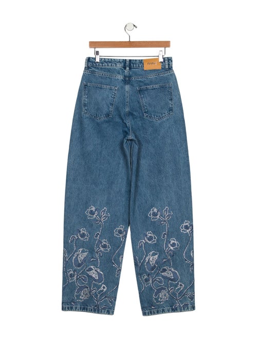 ROTATE Birger Christensen High-Rise Wide Leg Jeans