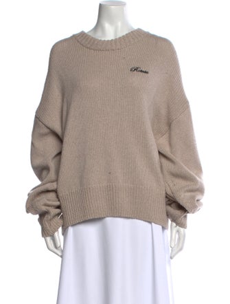 ROTATE Birger Christensen Merino Wool Crew Neck Sweater