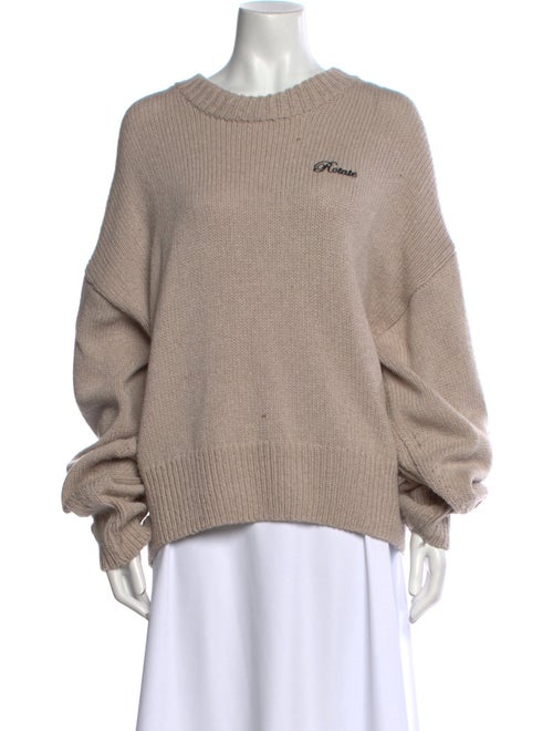 ROTATE Birger Christensen Merino Wool Crew Neck Sweater