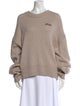 ROTATE Birger Christensen Merino Wool Crew Neck Sweater