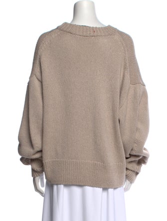 ROTATE Birger Christensen Merino Wool Crew Neck Sweater