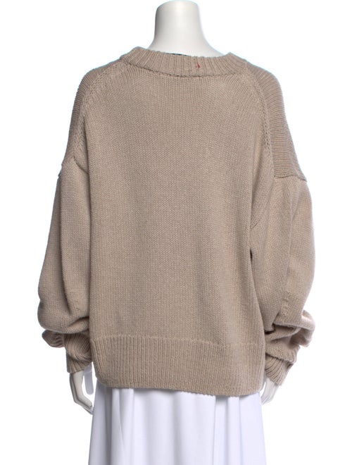 ROTATE Birger Christensen Merino Wool Crew Neck Sweater