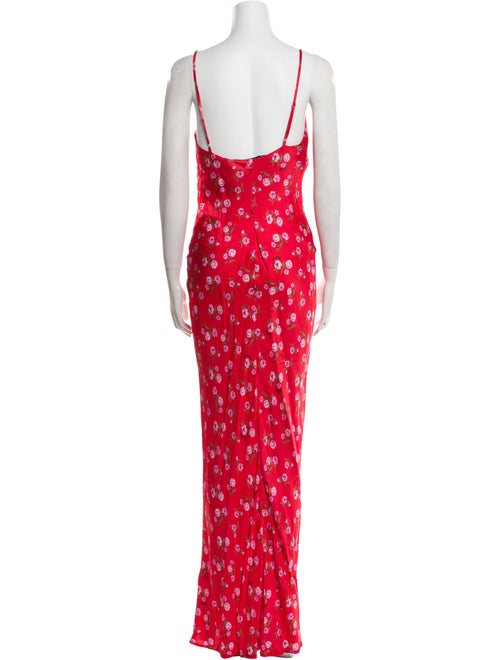 ROTATE Birger Christensen Floral Print Long Dress