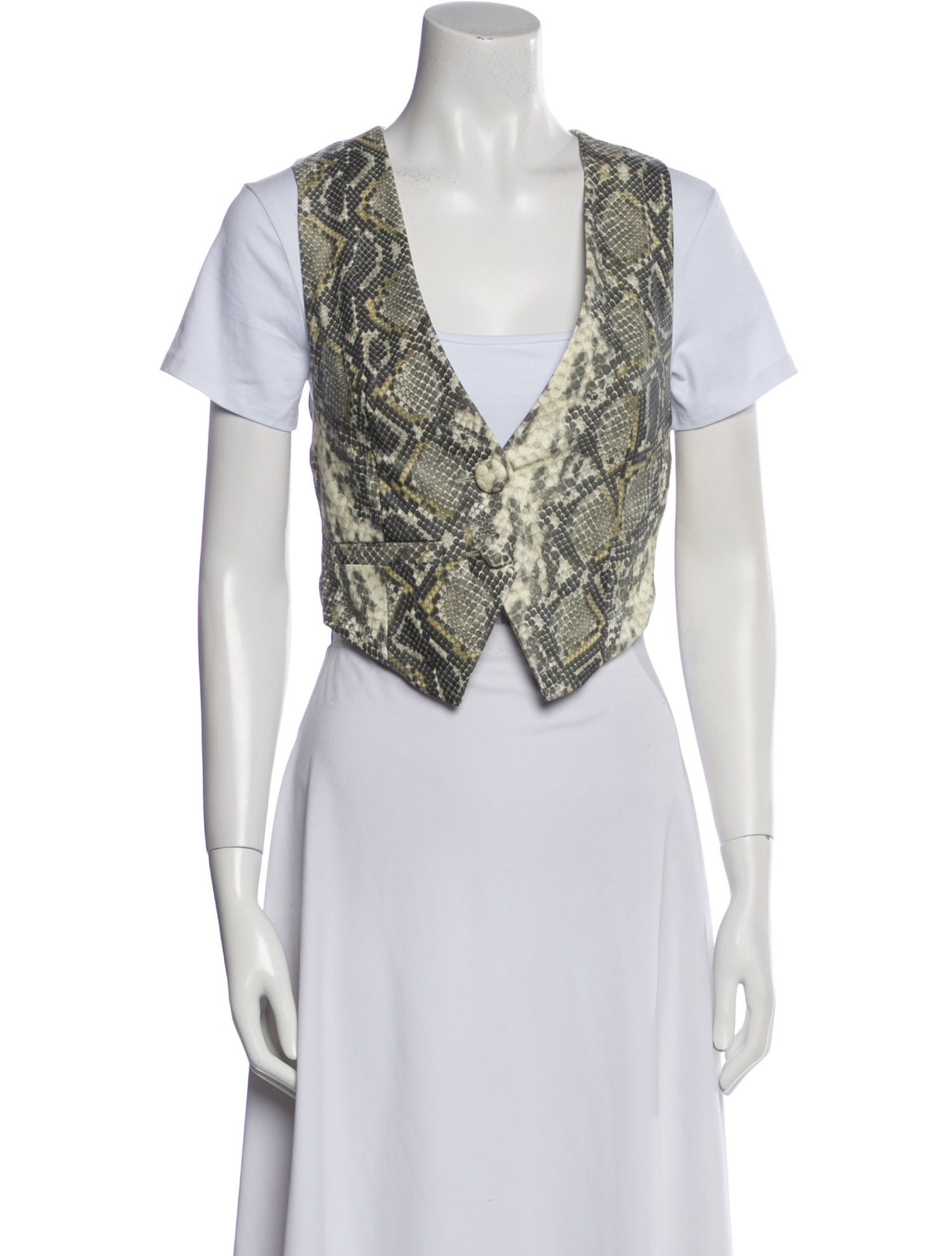 ROTATE Birger Christensen Animal Print Vest