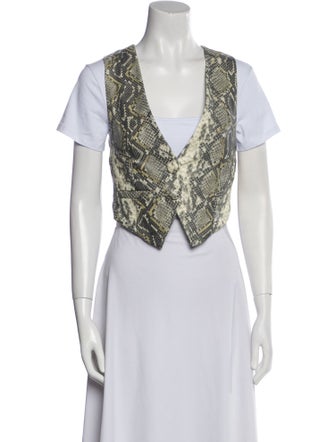 ROTATE Birger Christensen Animal Print Vest