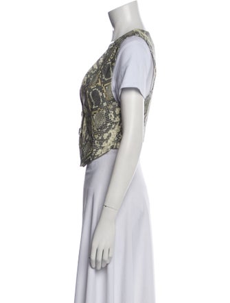 ROTATE Birger Christensen Animal Print Vest