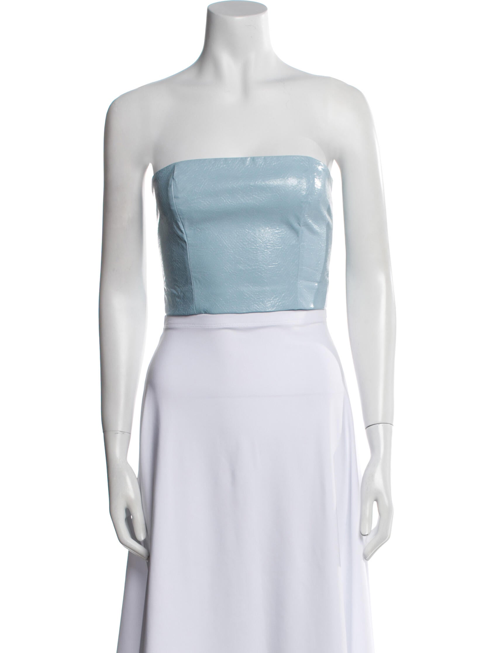 ROTATE Birger Christensen Strapless Crop Top