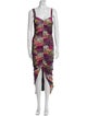 ROTATE Birger Christensen Printed Midi Length Dress