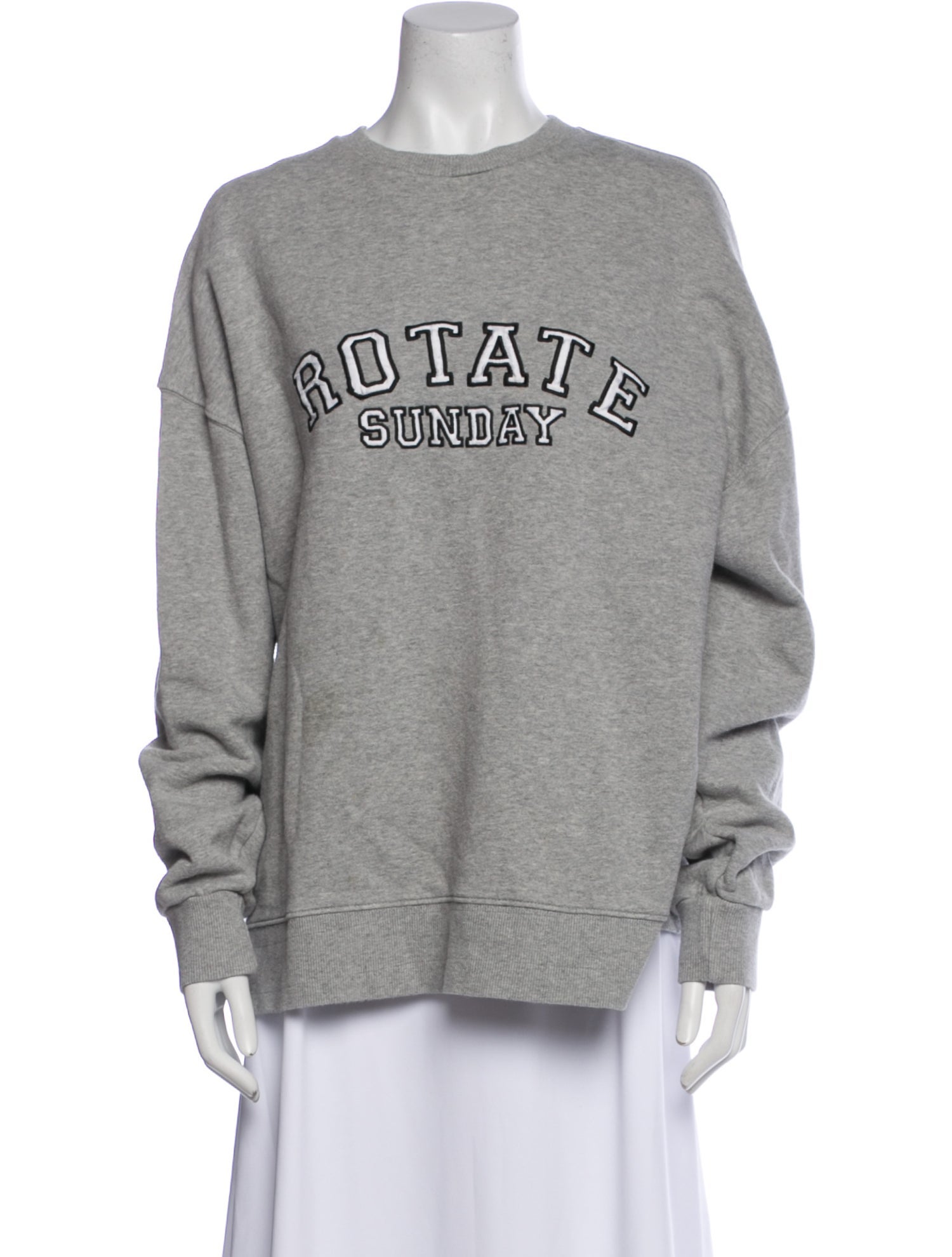 ROTATE Birger Christensen Graphic Print Crew Neck Sweatshirt