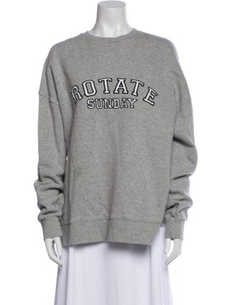 ROTATE Birger Christensen Graphic Print Crew Neck Sweatshirt