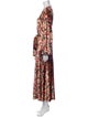 ROTATE Birger Christensen Floral Print Long Dress