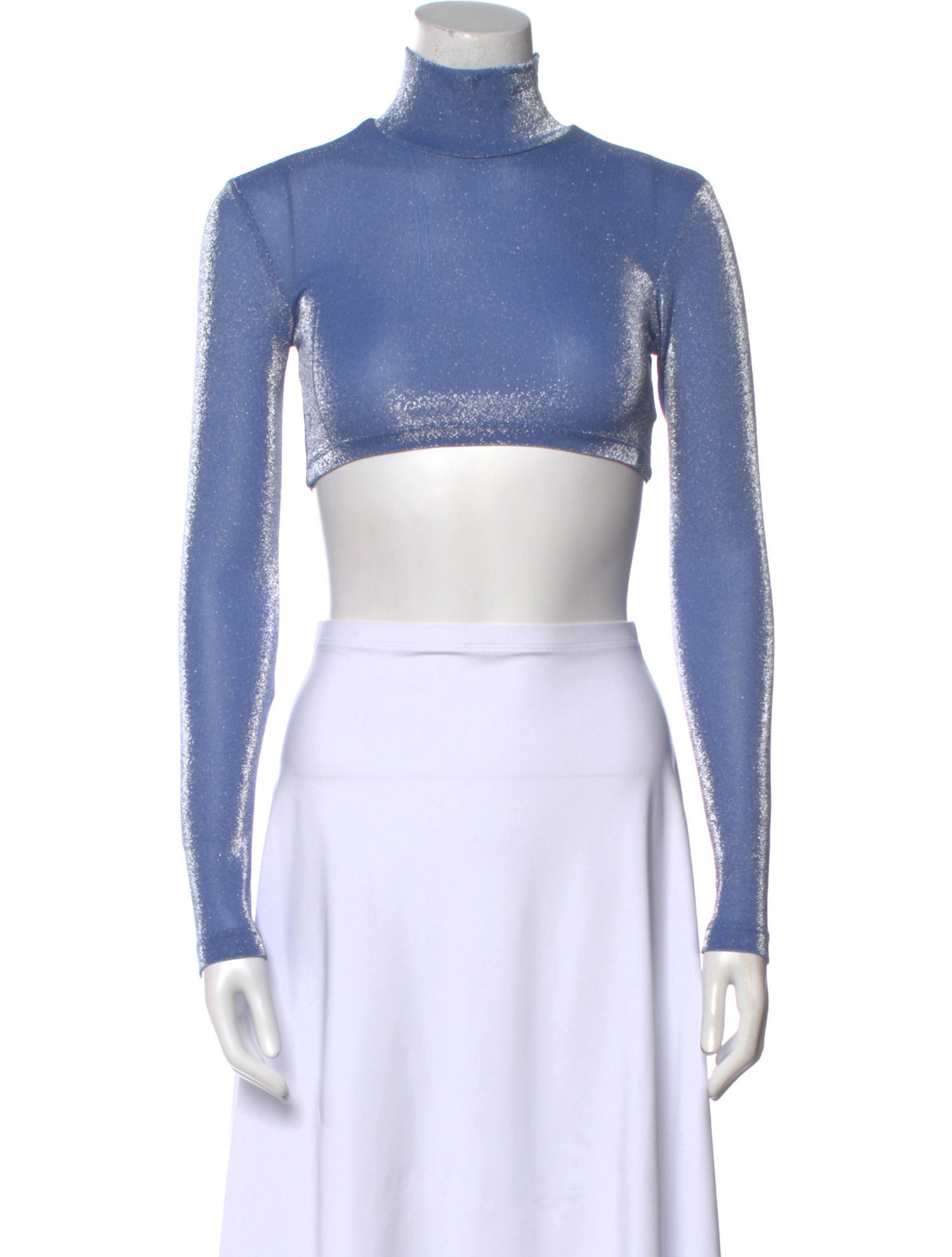 ROTATE Birger Christensen Turtleneck Long Sleeve Crop Top