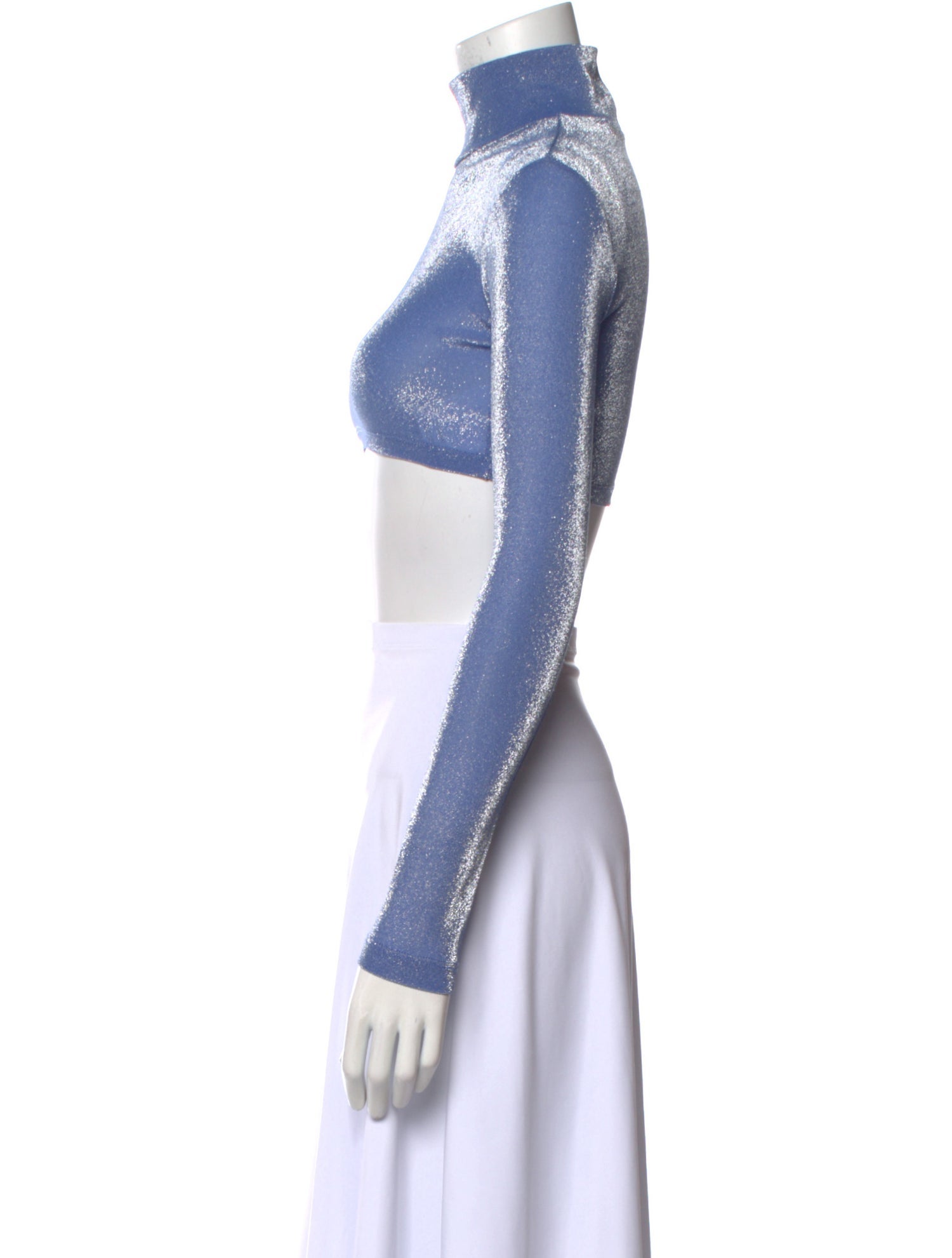 ROTATE Birger Christensen Turtleneck Long Sleeve Crop Top