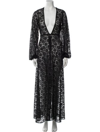 ROTATE Birger Christensen V-Neck Long Dress