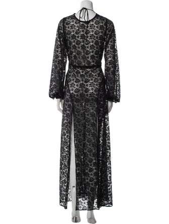 ROTATE Birger Christensen V-Neck Long Dress