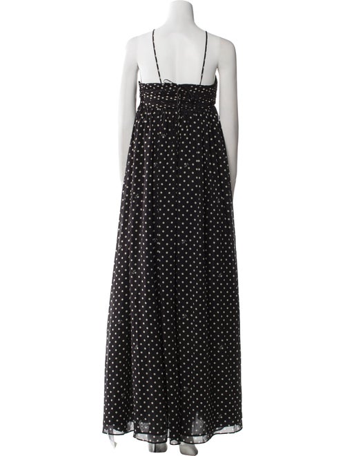 ROTATE Birger Christensen Polka Dot Print Long Dress