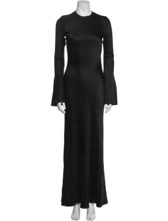 ROTATE Birger Christensen Crew Neck Long Dress