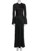 ROTATE Birger Christensen Crew Neck Long Dress